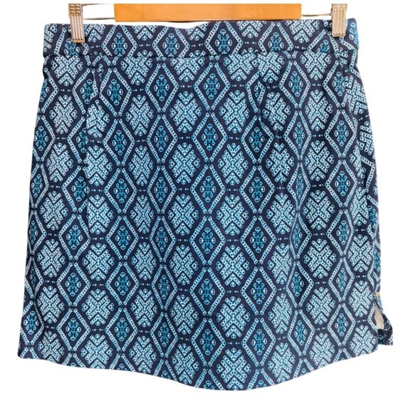 NWT Rafaella Mediterranean Blue Geometric Print Tennis Golf Skort 6 Athleisure - Picture 2 of 7